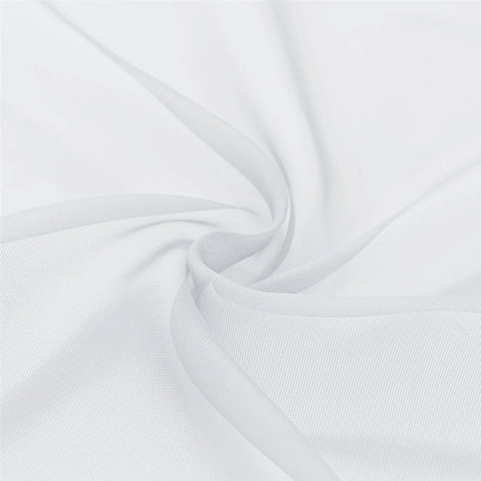 2Pcs 100 x 200cm Semi Sheer Curtain Eyelet Top Solid Color Curtain for Living Room Balcony Window - White - 4