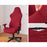 Gaming Chair Cover Set Anti Dust Milk Silk Stretchable Seat Cover Kit  - Red - 2