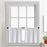 2Pcs 106 x 91cm Solid Color Short Curtain Blackout Small Cafe Curtain for Kitchen - White - 2