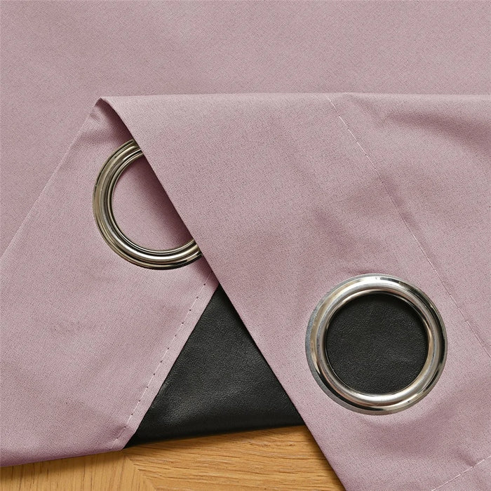 3Pcs 132 x 210cm Curtains Set Blackout Curtains Drapes for Living Room Bedroom - 2Pcs Pink + 1Pc White - 7