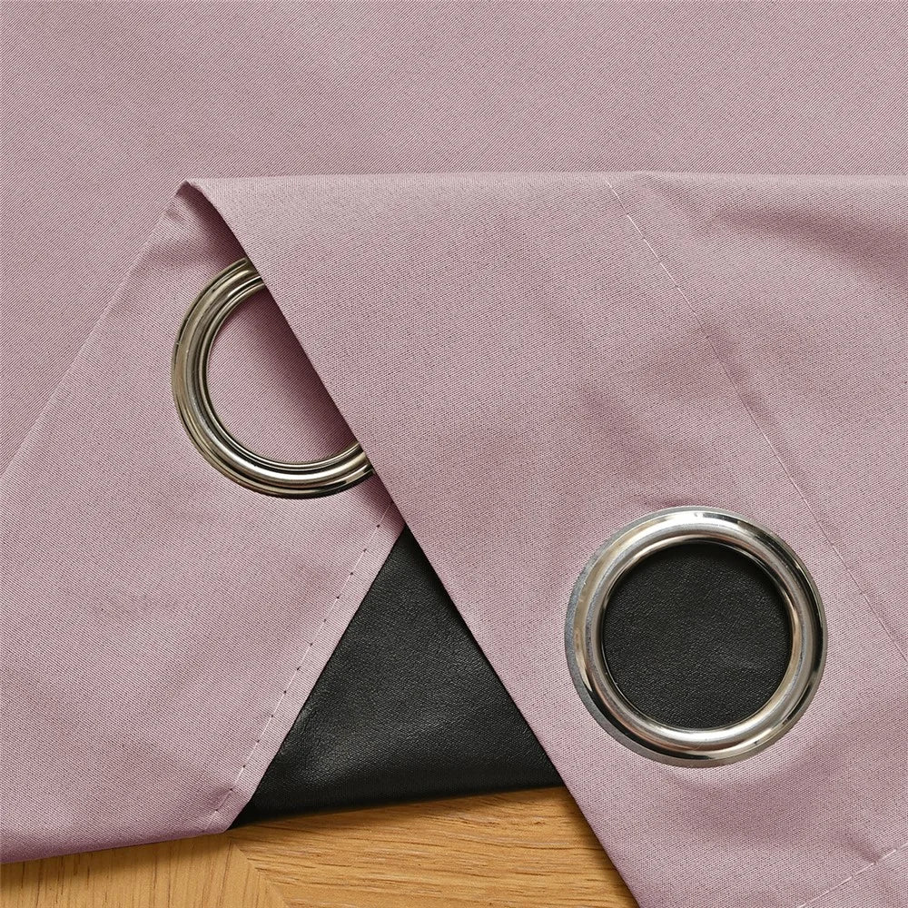 3Pcs 132 x 240cm Curtains Set Blackout Curtains Drapes for Living Room Bedroom - 2Pcs Pink + 1Pc White - 7