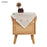 90 x 90cm Bedside Table Cloth Floral Embroidered Dust Cover for Printer Microwave Fridge - White - 1