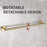 5Pcs Bathroom Hardware Set Stainless Steel Towel Bar Tissue Holder Wall Mounted Storage Hook - Gold - 3