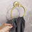 5Pcs Bathroom Hardware Set Stainless Steel Towel Bar Tissue Holder Wall Mounted Storage Hook - Gold - 5