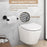 Wall Mounted Toilet Paper Holder for Bathroom Stainless Steel Rust Proof Space Saving Tissue Rack - Black - 2