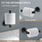 Wall Mounted Toilet Paper Holder for Bathroom Stainless Steel Rust Proof Space Saving Tissue Rack - Black - 4
