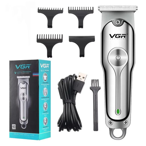 VGR V-071 Professional Hair Clipper Dual Speed Low Noise USB Rechargeable T-Blade Hair Trimmer - 1