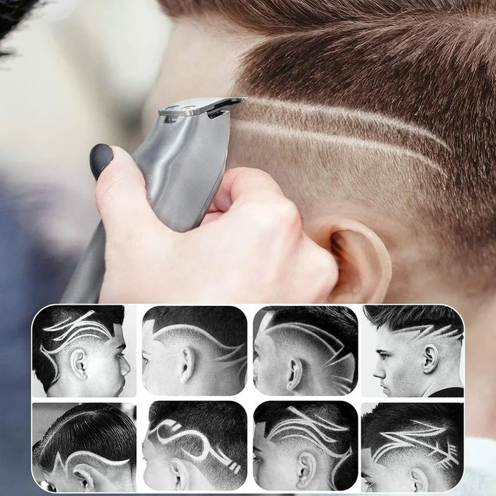 VGR V-071 Professional Hair Clipper Dual Speed Low Noise USB Rechargeable T-Blade Hair Trimmer - 4