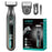 VGR V-360 Electric Shaver IPX6 Waterproof USB Rechargeable Razor with LED Display for Men - Green - 1