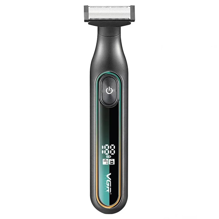 VGR V-360 Electric Shaver IPX6 Waterproof USB Rechargeable Razor with LED Display for Men - Green - 2