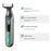 VGR V-360 Electric Shaver IPX6 Waterproof USB Rechargeable Razor with LED Display for Men - Green - 3