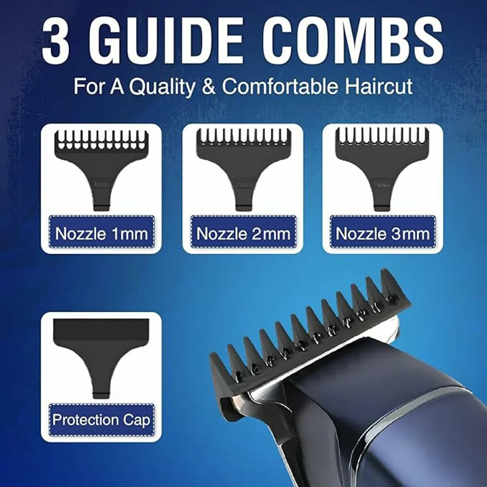 VGR V-986 Digital Display Professional Hair Clipper USB Rechargeable Cordless Hair Trimmer for Home / Salon - Blue - 3