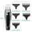 VGR V-030 Professional Hair Clipper USB Rechargeable Electric Hair Trimmer with 1  /  2  /  3  /  4  /  5mm Guide Combs - Black - 6