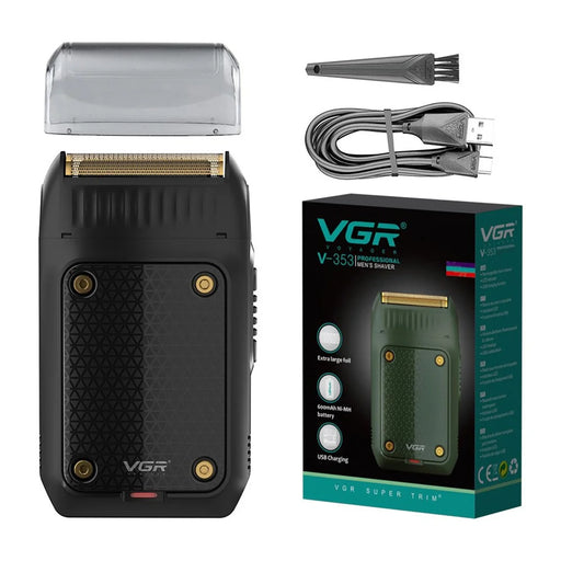 VGR V-353 Mini Electric Shaver for Men USB Rechargeable Portable Reciprocating Razor for Home Travel - Black - 1