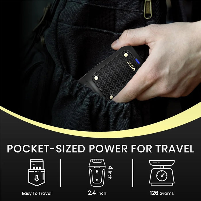 VGR V-353 Mini Electric Shaver for Men USB Rechargeable Portable Reciprocating Razor for Home Travel - Black - 5