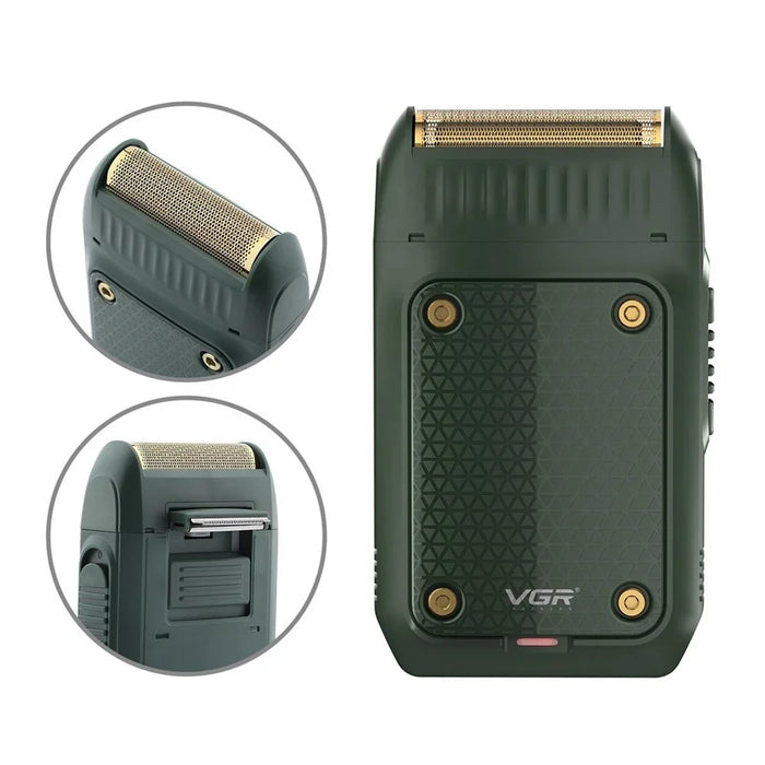 VGR V-353 Mini Electric Shaver for Men USB Rechargeable Portable Reciprocating Razor for Home Travel - Black - 6