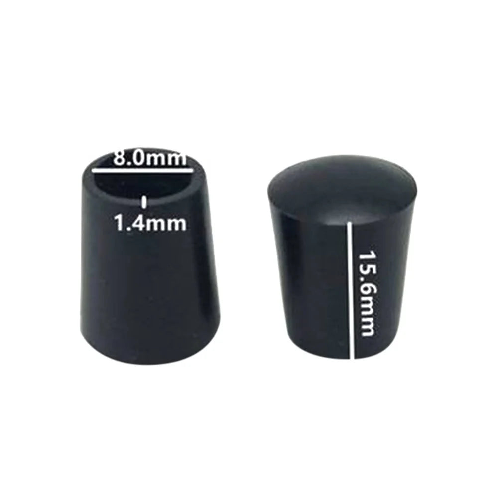 40Pcs 8mm Round PVC Furniture Leg Covers Non-Slip Chair Leg End Cap Cover Floor Protector Pads Reduce Noise Table Feet Cap - Black - 7