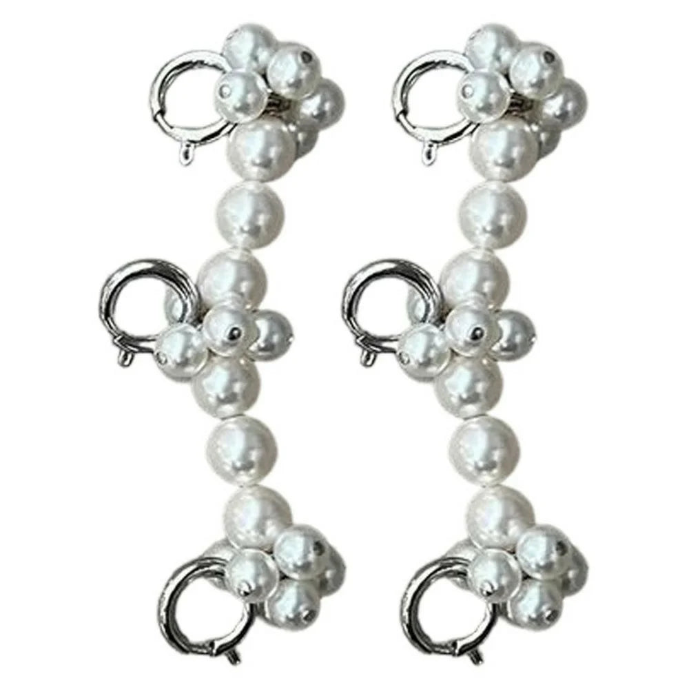 2Pcs Pearl Flower Shoe Charms DIY Sneaker Shoelace Decoration for Sports Shoes Accessories - 1
