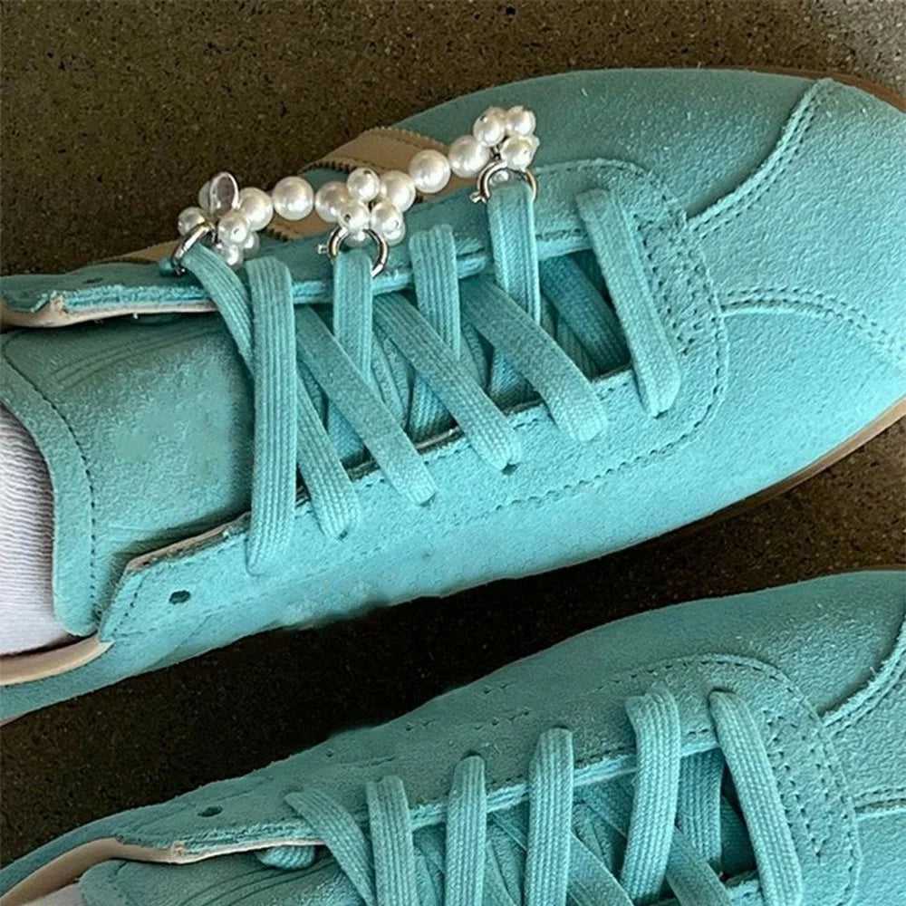 2Pcs Pearl Flower Shoe Charms DIY Sneaker Shoelace Decoration for Sports Shoes Accessories - 4