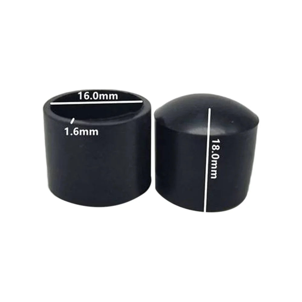 40Pcs 16mm Round Floor Protector Pads PVC Furniture Leg Covers Non-Slip Chair Leg End Cap Cover Reduce Noise Table Feet Cap - Black - 7