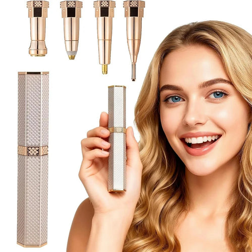 4 in 1 Electric Eyebrow Trimmer Hair Remover for Women Lipstick Design Epilator Depilatory Device - 1