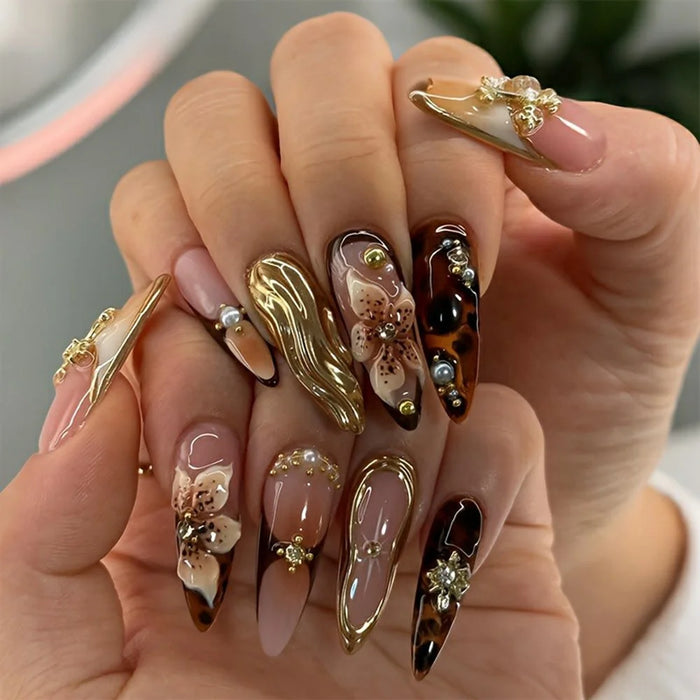 5D Embossed Nail Art Stickers Relief Relief Self-Adhesive Nail Decals - STZ-5D137 - 4
