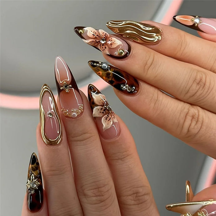 5D Embossed Nail Art Stickers Relief Relief Self-Adhesive Nail Decals - STZ-5D137 - 5