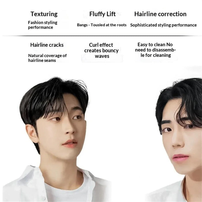 High Elastic ABS Texture Styling Comb Fluffy Hair Root Volume Bangs Coverage Hair Styling Comb for Men Women - Grey - 5