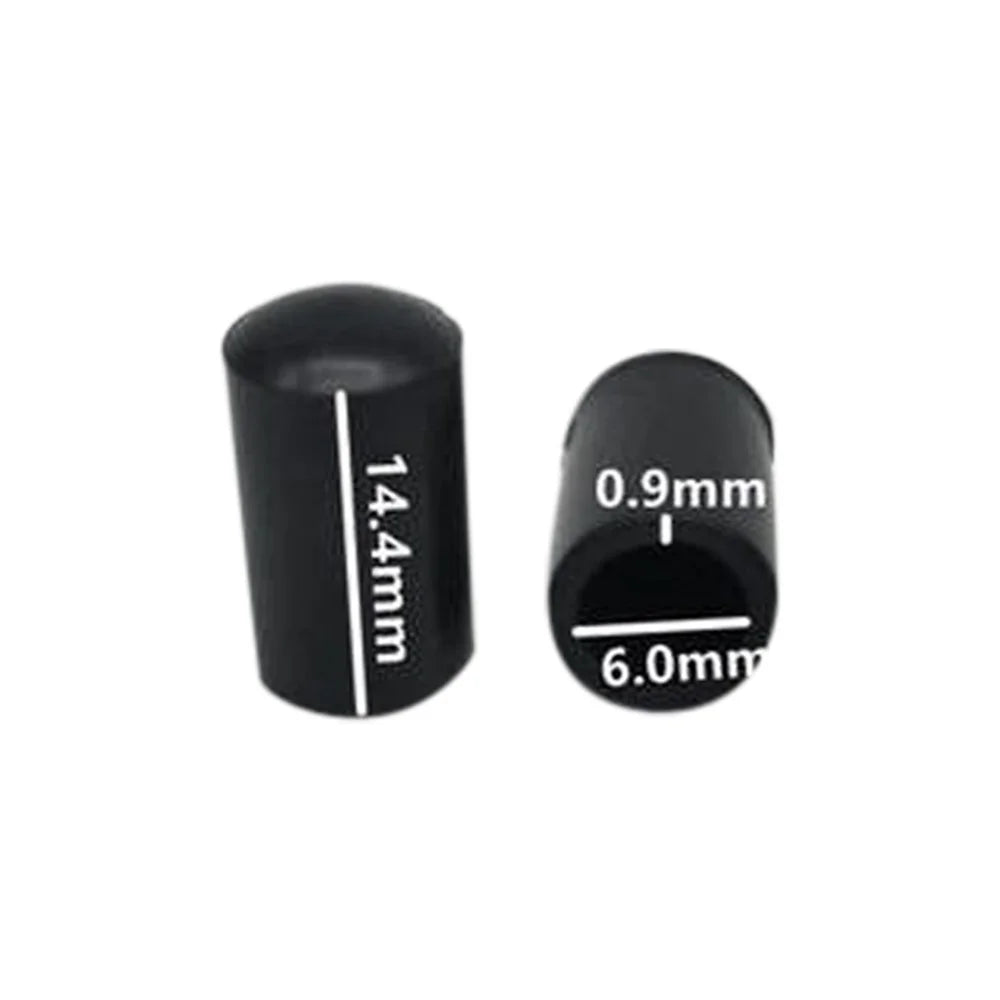 40Pcs 6mm Round Scratch Resistant PVC Furniture Leg Covers Non-Slip Chair Leg End Cap Cover Table Feet Cap Floor Protector Pads - Black - 7