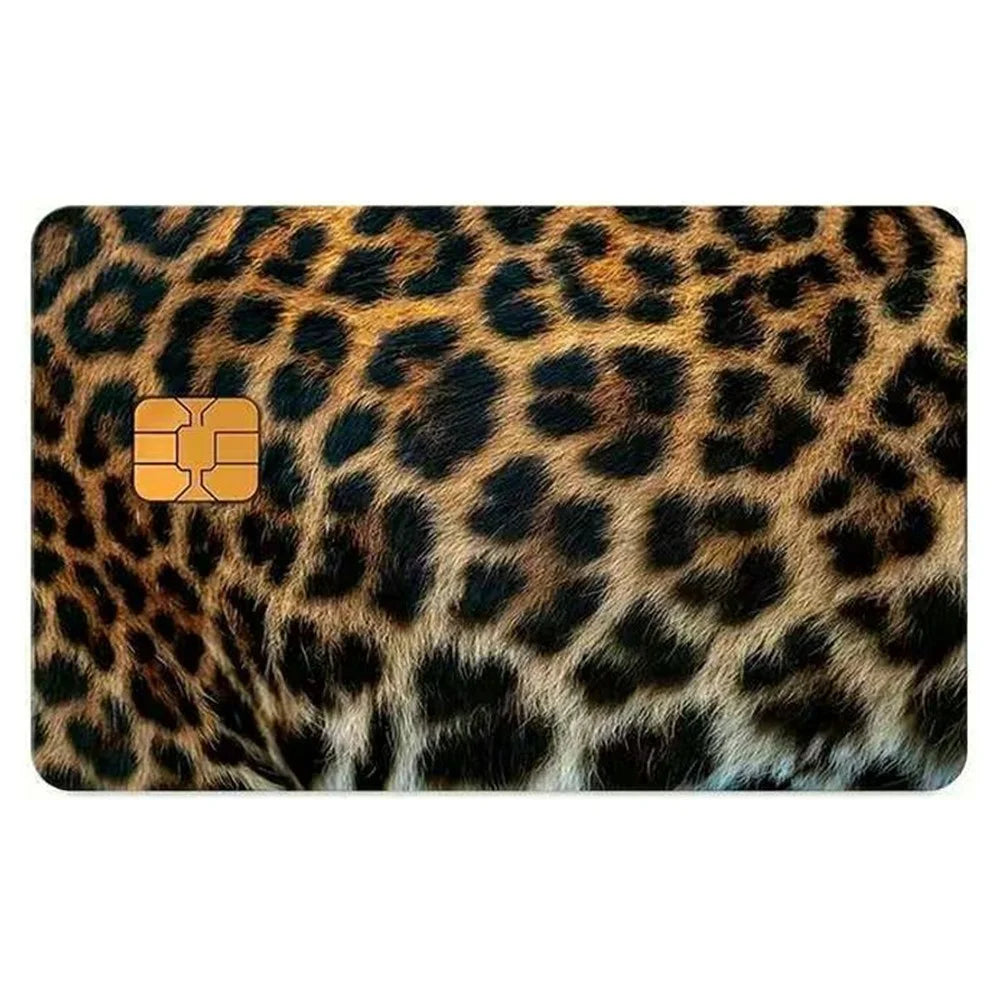 Credit Card Skin Stickers Leopard Print Decorative Protective Film Waterproof Anti Scratch Anti Fingerprint - 001 - 1