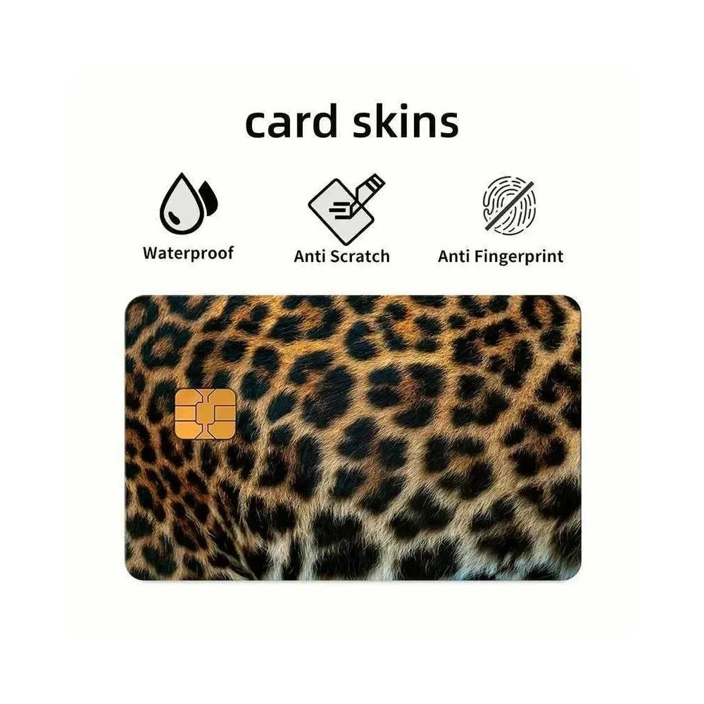 Credit Card Skin Stickers Leopard Print Decorative Protective Film Waterproof Anti Scratch Anti Fingerprint - 001 - 2