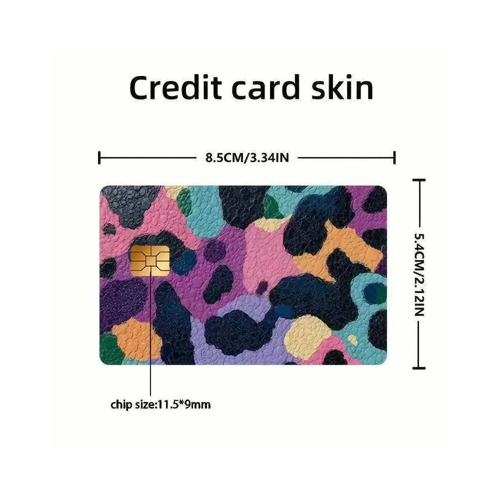 Credit Card Skin Stickers Leopard Print Decorative Protective Film Waterproof Anti Scratch Anti Fingerprint - 001 - 4