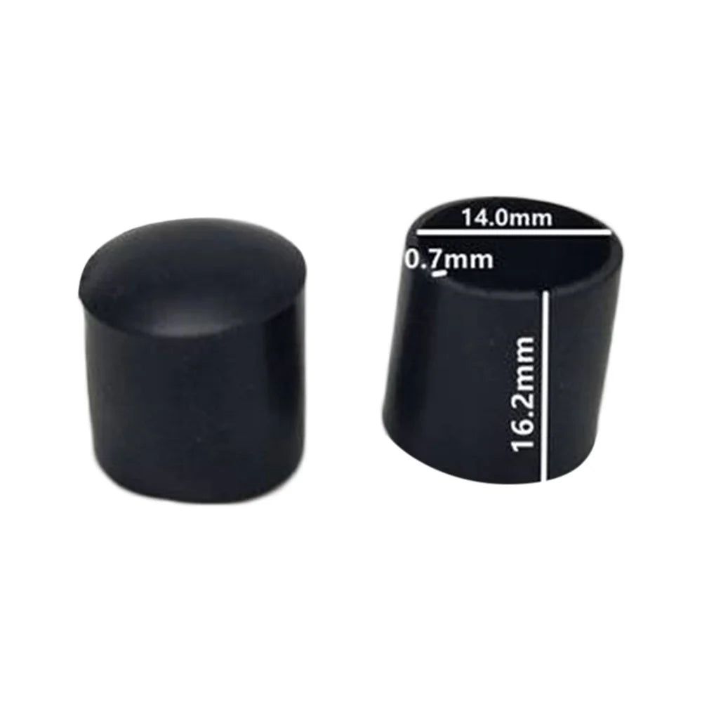 40Pcs 14mm Round Non-Slip Floor Protector Pads PVC Furniture Leg Covers End Cap Cover for Table / Chair - Black - 7