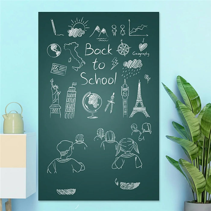 45 x 200cm Self Adhesive Chalkboard Wall Sticker Waterproof PVC Erasable Blackboard Decal - Black - 5