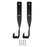 2Pcs Heavy Duty Chainsaw Storage Rack Wall Mount Hook Garage Tool Holder - Black - 1