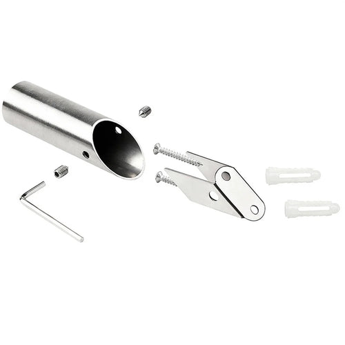 Stainless Steel Wall Mounted Coat Hook Single Hook Bathroom Towel Rack Clothes Hanger - Silver - 1