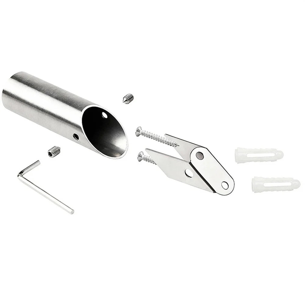 Stainless Steel Wall Mounted Coat Hook Single Hook Bathroom Towel Rack Clothes Hanger - Silver - 1