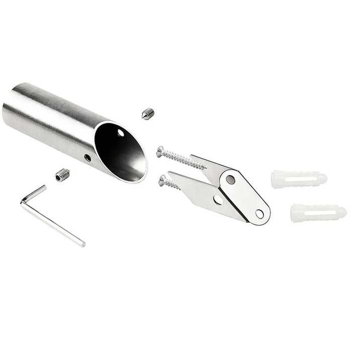 Stainless Steel Wall Mounted Coat Hook Single Hook Bathroom Towel Rack Clothes Hanger - Silver - 1