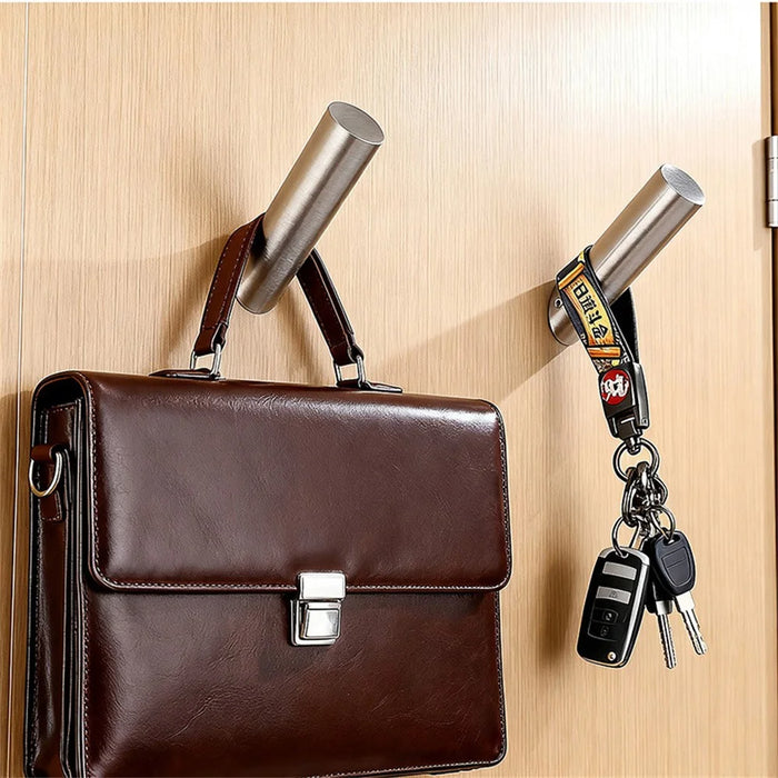 Stainless Steel Wall Mounted Coat Hook Single Hook Bathroom Towel Rack Clothes Hanger - Silver - 4