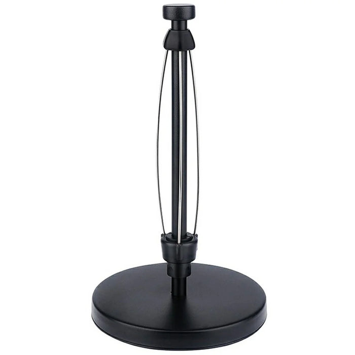 Kitchen Counter Paper Towel Holder Stainless Steel Paper Stand with Damping - Black - 1