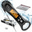 Kitchen Electronic Food Thermometer Foldable Probe Waterproof Digital Thermometer for BBQ Cooking - Black - 1