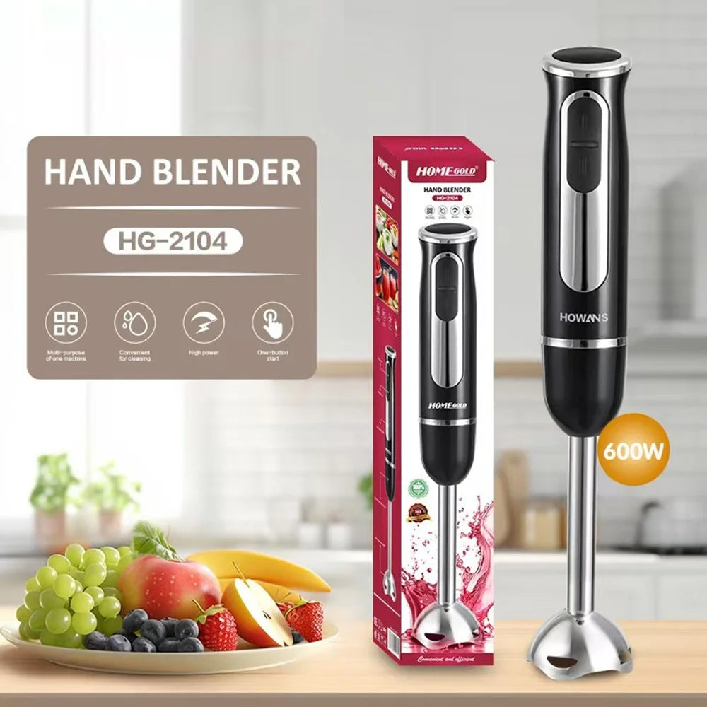 HOME GOLD HG-2104 500W Hand Stick Blender Stainless Steel Immersion Blender Baby Food Maker (BPA Free, No FDA) - 2