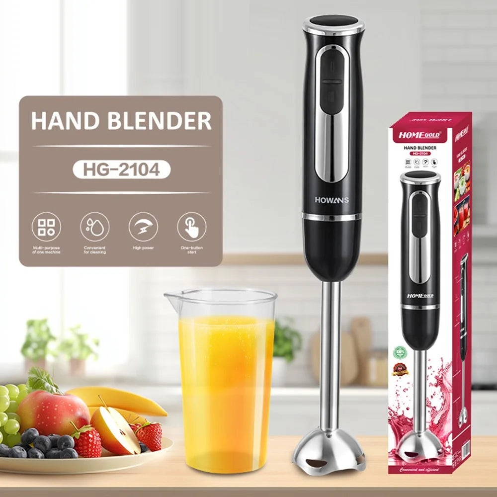 HOME GOLD HG-2104 500W Hand Stick Blender with 600ml Cup Stainless Steel Immersion Blender Baby Food Maker (BPA Free, No FDA) - 2