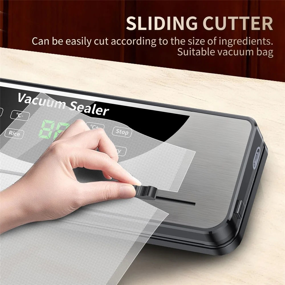 811 Dry / Wet Dual Use Electric Vacuum Sealer Temperature Control Food Packing Machine with 10 Vacuum Bags - EU Plug - 6