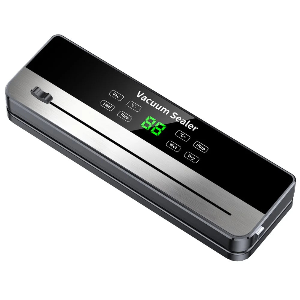 817 Multi-Function Vacuum Sealer Temperature Control Automatic Food Sealer Machine Built-in Sliding Cutter, with 10 Vacuum Bags - EU Plug - 2