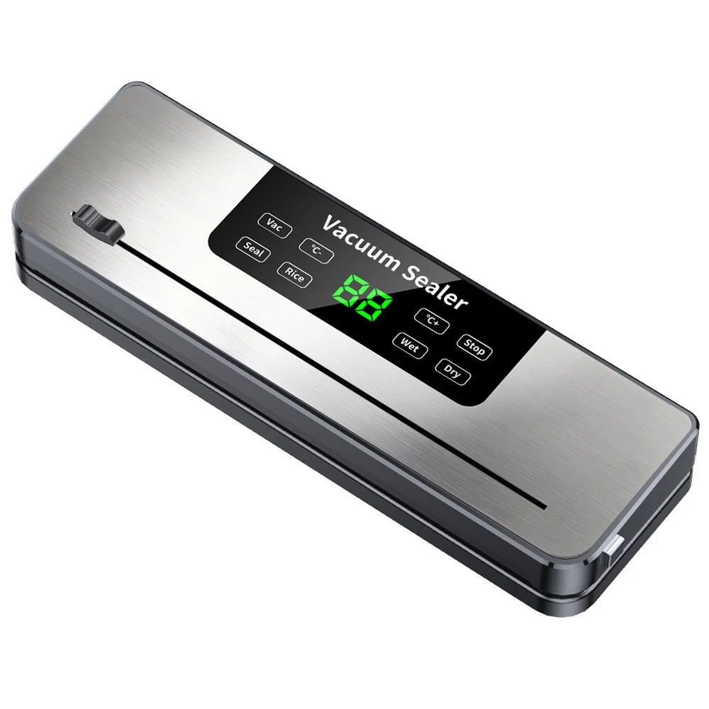 819 Vacuum Sealing Machine Temperature Control UV Sterilization Food Sealer with 10 Vacuum Bags - EU Plug - 1