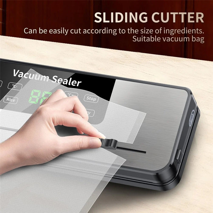 819 Vacuum Sealing Machine Temperature Control UV Sterilization Food Sealer with 10 Vacuum Bags - EU Plug - 6