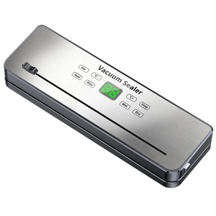 818 Multi-function Vacuum Sealer Food Packaging Machine Dry Wet Dual Use Sealing Machine with 10 Vacuum Bags - EU Plug - 1