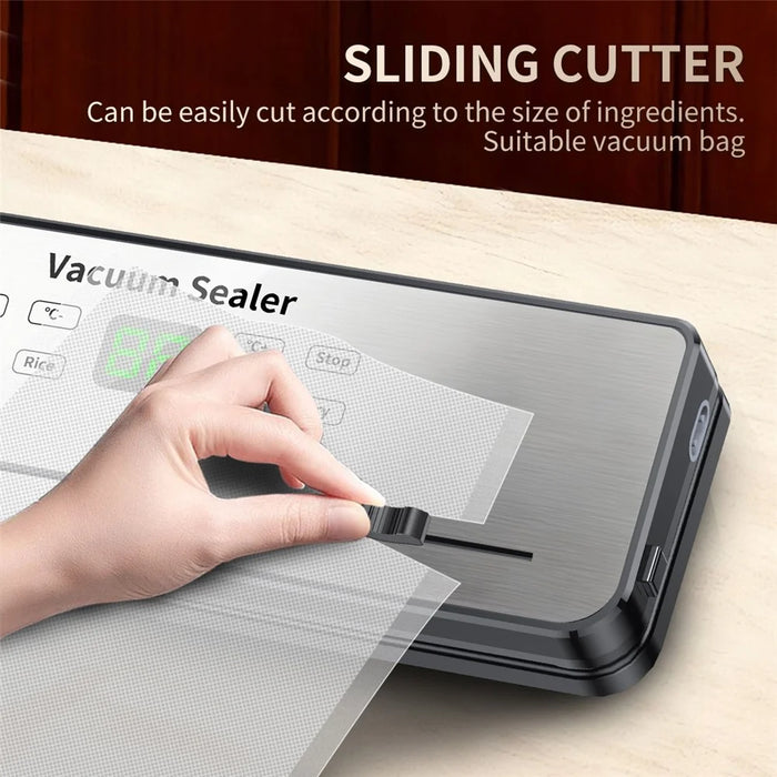 818 Multi-function Vacuum Sealer Food Packaging Machine Dry Wet Dual Use Sealing Machine with 10 Vacuum Bags - EU Plug - 6