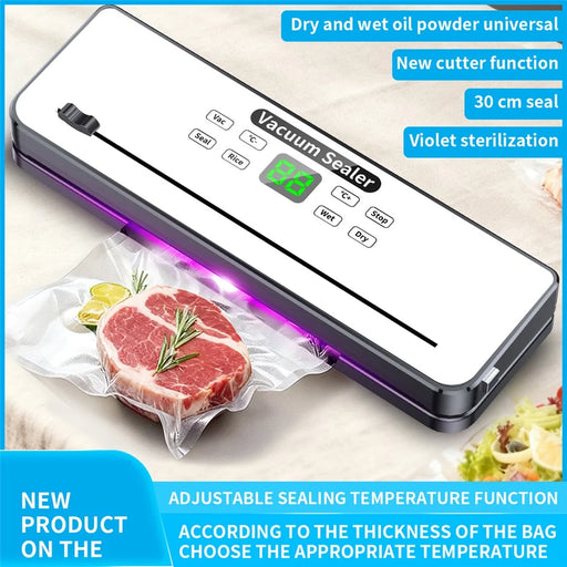 815 Electric Food Vacuum Sealer Temperature Control Dry / Wet Dual Use Sealing Machine with 10 Vacuum Bags - EU Plug - 2